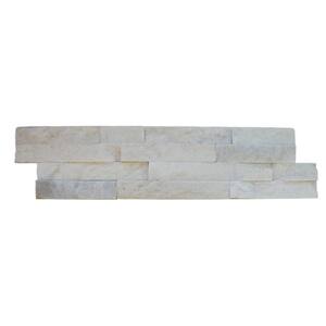 Arctic White Ledger Panel 6 in. x 24 in. Natural Marble Wall Tile (6 sq. ft./Case)