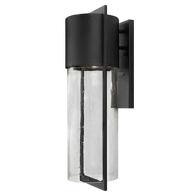 Hinkley Lighting Shelter Black Outdoor LED Wall Cylinder Light With ...