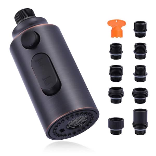 ALEASHA 3 Functions Kitchen Faucet Spray Head Replacement with 9 Adapter Kits in Oil Rubbed Bronze