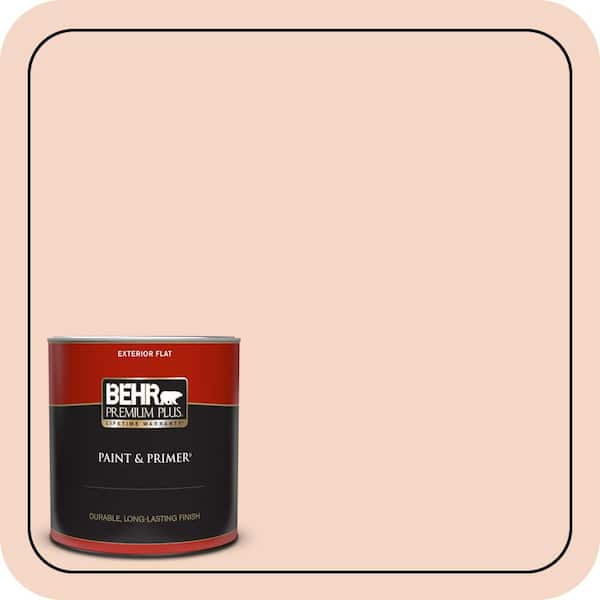BEHR PREMIUM PLUS 1 Qt. #M180-2 Resort Sunrise Flat Exterior Paint & Primer