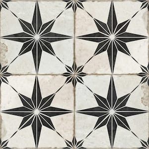 Black R1 7 in. x 7 in. Vinyl Peel and Stick Tile (24 Tiles, 8.17 sq.ft./pack)