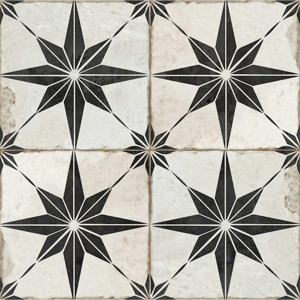 MI ALMA Black R1 8 in. x 8 in. Vinyl Peel and Stick Tile (24 Tiles, 10.67 sq.ft./Pack)