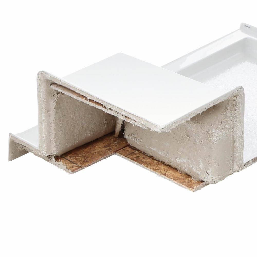 Tresham 60" x 36" White Acrylic Shower Base with Integral Seat
