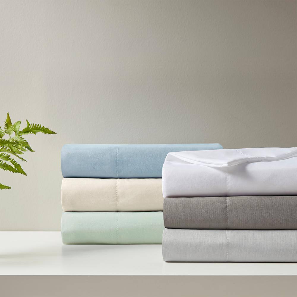 King Size Gray Cooling Microfiber Sheet Set