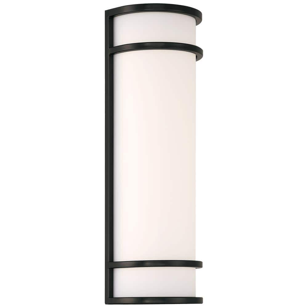 Access Lighting Cove Black, White Indoor/Outdoor Hardwired Wall Lantern