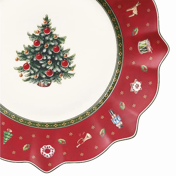 Set of 4 * Villeroy & Boch Switch Winter Season FELIZ NAVIDAD -- Salad  Plates