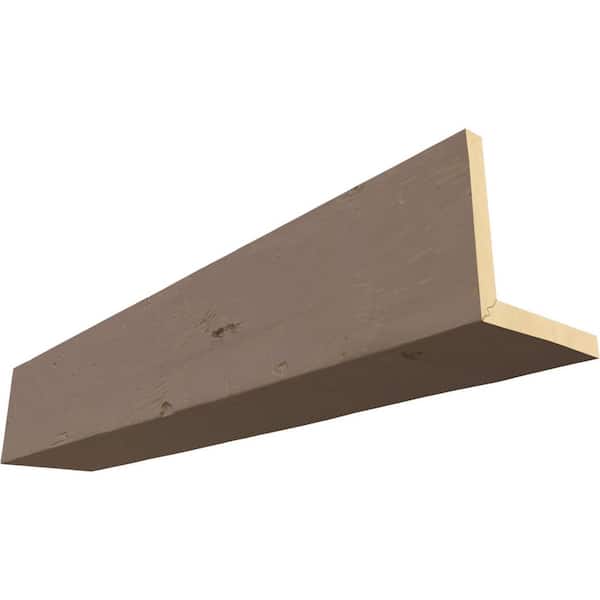 Ekena Millwork Endurathane 10 in. H x 8 in. W x 24 ft. L Knotty Pine Rustic Taupe Faux Wood Beam