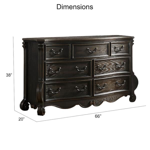 7 foot long dresser Shrewsbury Rustic Solid Wood 7 Drawer Tall Dresser
