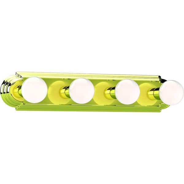 Volume Lighting 4-Light Polished Brass Bath or Vanity Light