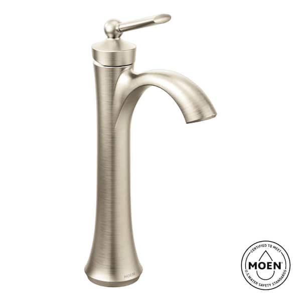 Wynford Single Hole Single-Handle Vessel Bathroom Faucet in Brushed Nickel