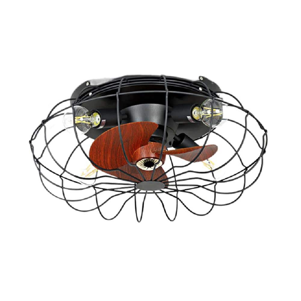 Caged Ceiling Fan With Lights Remote
