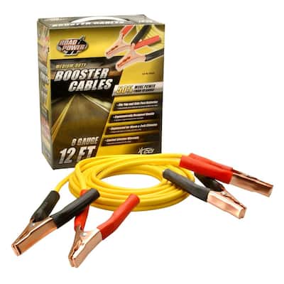 12 ft. 8-Gauge 200 Amp Yellow Booster Cables