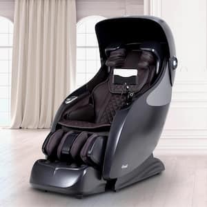 X-Rest Series Brown Faux Leather Reclining 4D Massage Chair Tension Detection, Smart Voice Control, Realistic Hand Nodes