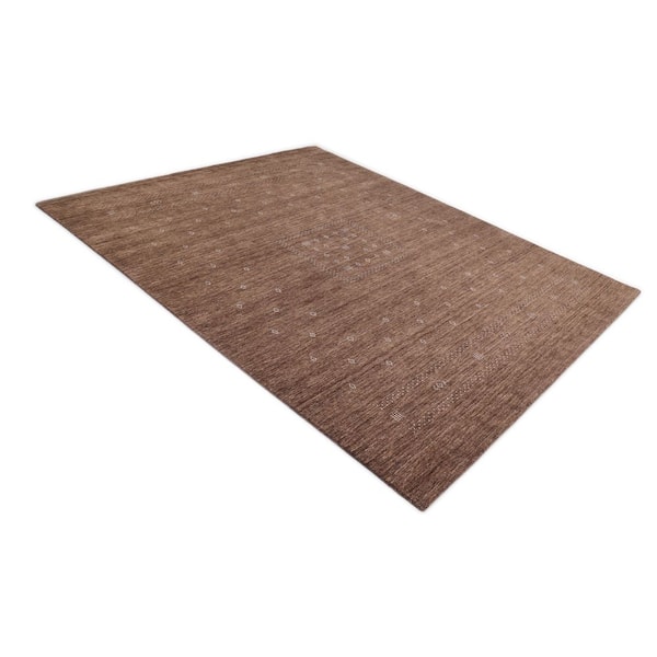 Simi Bohemian Brown 8 ft. x 10 ft. Handmade Area Rug