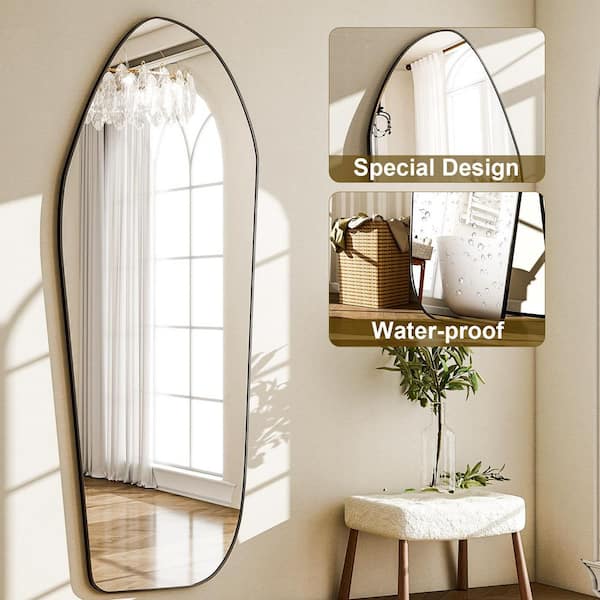 ★87MM★ Mmlg MIRROR WRITING PATTERN HFT CHARCOAL Gaslight Hand Silvered Mirror Tile – Antiqued & Textured