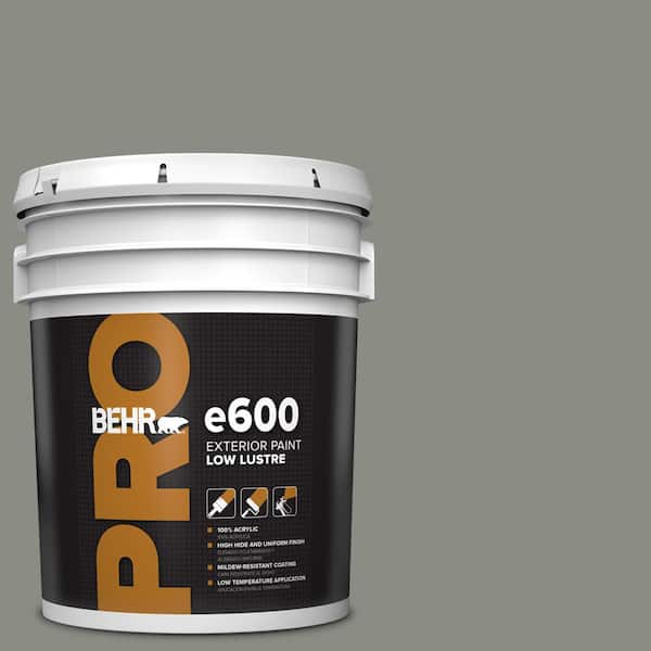 BEHR PRO 5 gal. #N380-5 Naturalist Gray Low Luster Exterior Paint