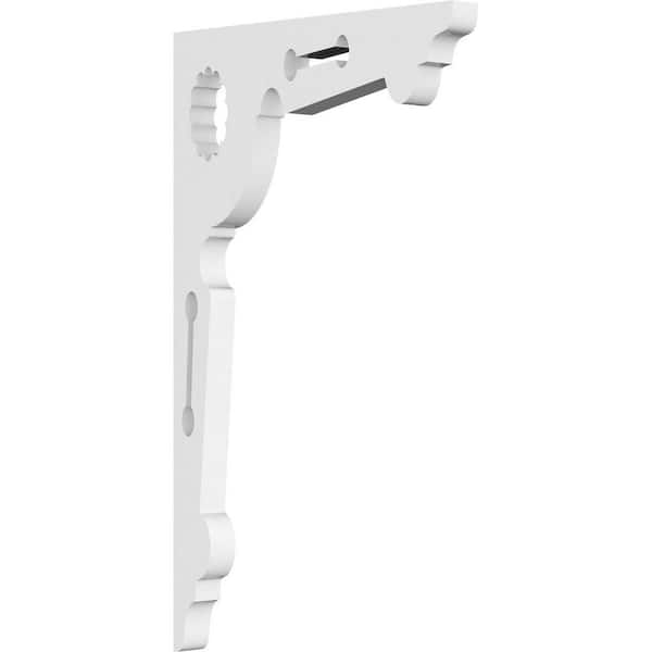 Ekena Millwork 5/8 in. W x 11 in. H x 6-1/2 in. D PVC Cena Bracket