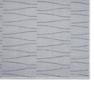 Patio Country Willow Bllue/Gray 8 ft. x 10 ft. Geometric Indoor/Outdoor Area Rug