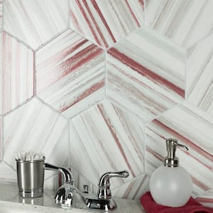 Flow Hex Cherry 8-5/8 in. x 9-7/8 in. Porcelain Floor and Wall Tile (11.56 sq. ft./Case)