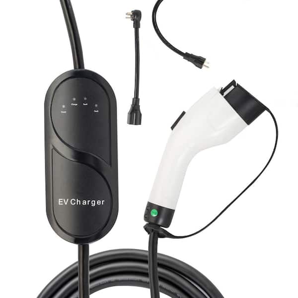 Karl home Level 2 120-240V 16 Amp EV Charger with 25 ft. Extension Cord J1772 Cable NEMA 5-15 6-20 Plug Electric Vehicle Charger