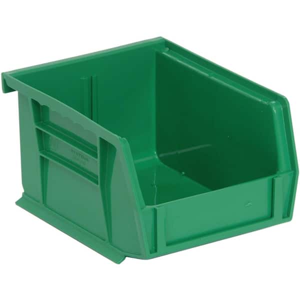 QUANTUM STORAGE SYSTEMS Ultra Series Stack and Hang 1.2 Gal. Storage Bin in Green (24-Pack)