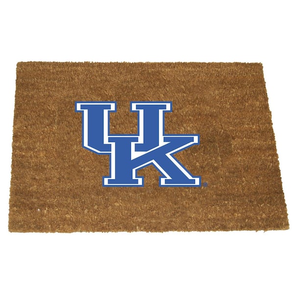 The Memory Company Kentucky Brown 29.5 in. x 19.5 in. Coir Fiber Colored Logo Door Mat