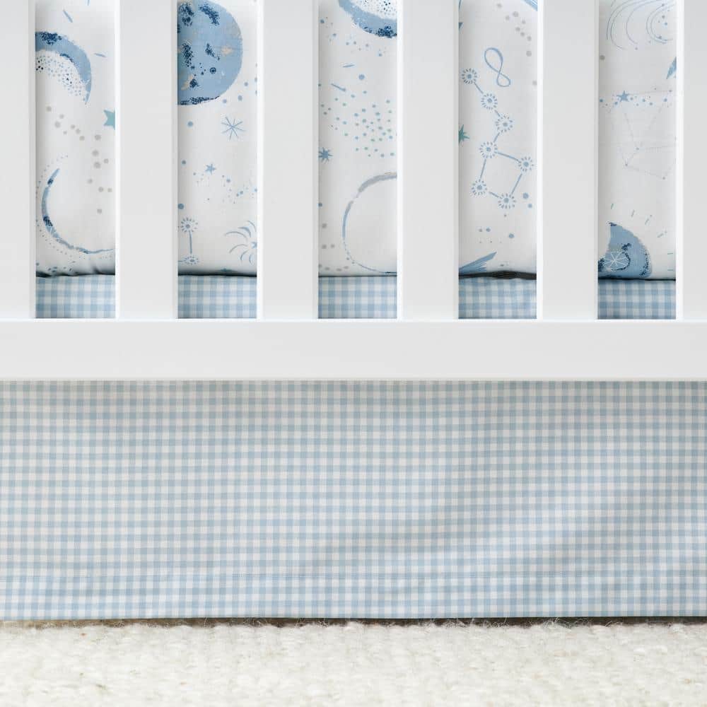 The Company Store Company Kids Ditsy Gingham Blue Organic Cotton
