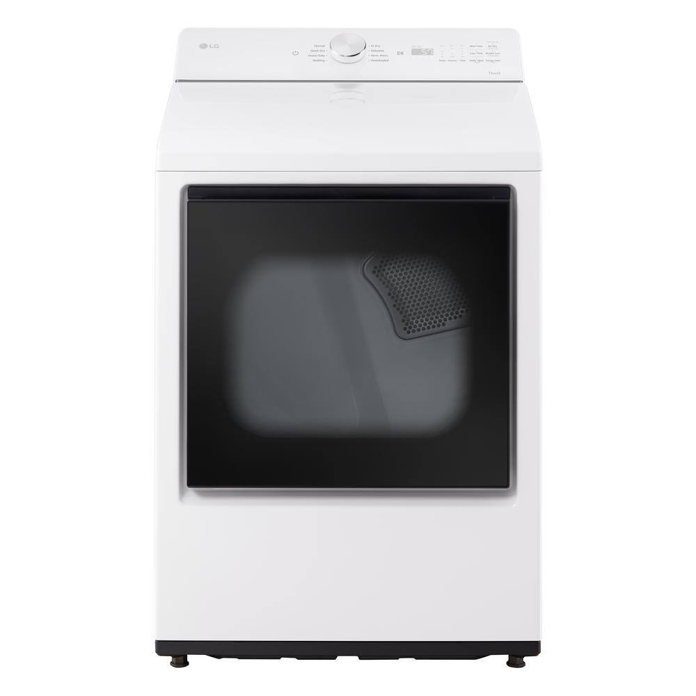 LG 7.3 cu. ft. Gas Dryer with Wi-Fi, Easy Load, AI Sensor Dry in Alpine White