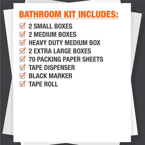 7 Box Bathroom Moving Kit