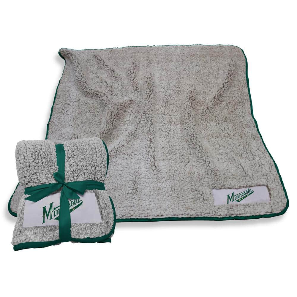 logobrands Minnesota Wild Oatmeal Frosty Fleece Throw 815-25F-1