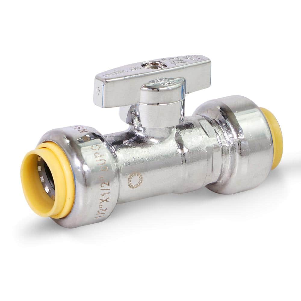 1/2 in. Push x 1/2 in. Push-Fit Water Supply Stop Angle Valve Quarter Turn, Lead Free Chrome Plated Brass price history on PriceWatchPro