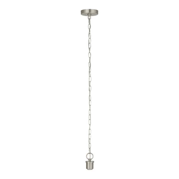 Brushed Nickel Pendant Light Kit with Metal Chain 860790 - The