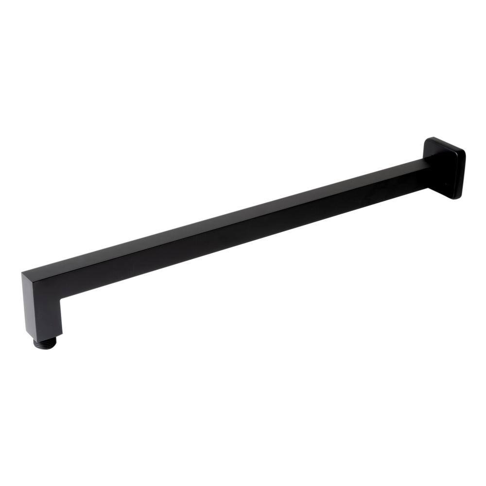 Black Matte 20" Square Wall Shower Arm