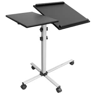 29 in. Black Rolling Laptop Desk and Projector Adapter Cart