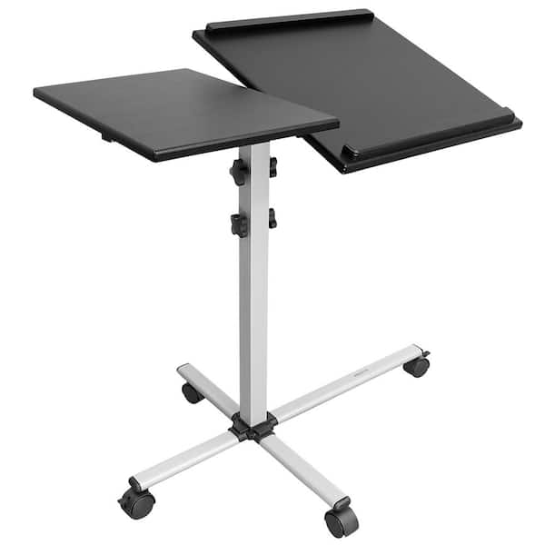 mount-it! 29 in. Black Rolling Laptop Desk and Projector Adapter Cart