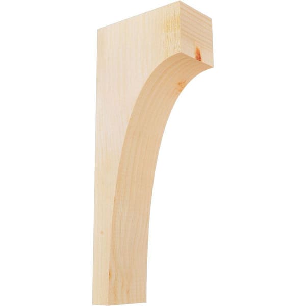 Ekena Millwork 4 in. x 8 in. x 20 in. Douglas Fir Huntington Rough Sawn Corbel