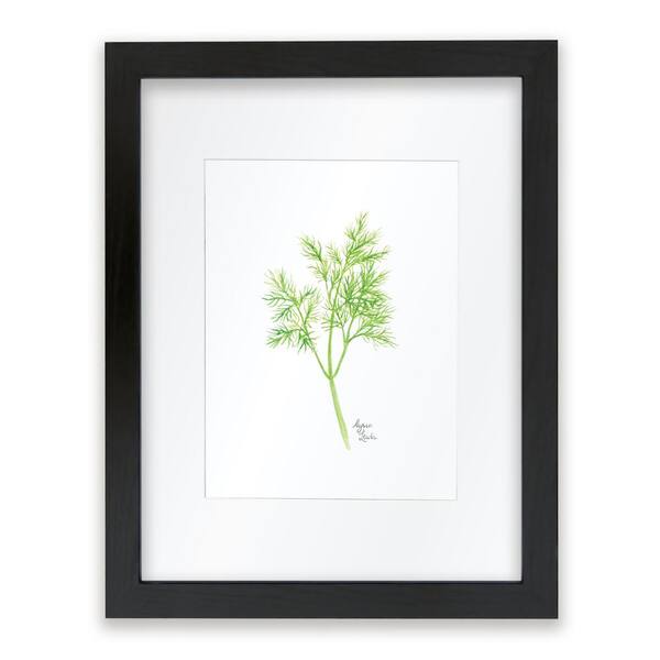 Unbranded Nature's Lace 2 "Dill" by Alyssa Lewis Individual Black Framed with Mat Nature Art Print 14 in. x 11 in.