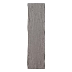 14 in. W x 108 in. L Natural Brown Solid Stonewashed Linen Table Runner