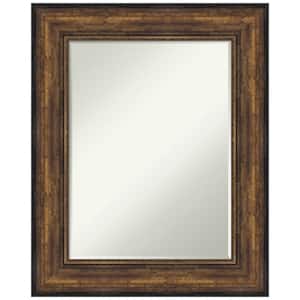 Ballroom Bronze 25.5 in. x 31.5 in. Petite Bevel Classic Rectangle Framed Wall Mirror