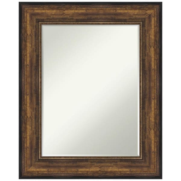 Amanti Art Ballroom Bronze 25.5 in. x 31.5 in. Petite Bevel Classic Rectangle Framed Wall Mirror