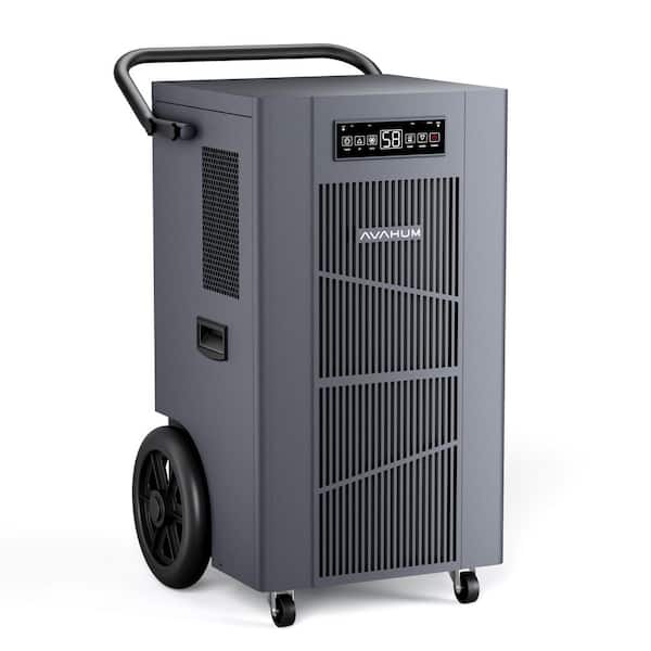 320 pt. 9000 sq. ft. Bucketless Commercial Dehumidifier in. Black with Pump, Automatic Defrost, Continuous Draining