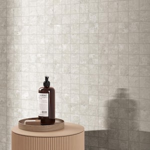 Provence White 11.65 in. x 11.65 in. Limestone Look Matte Porcelain Mosaic Floor and Wall Tile (0.96 sq. ft./Each)