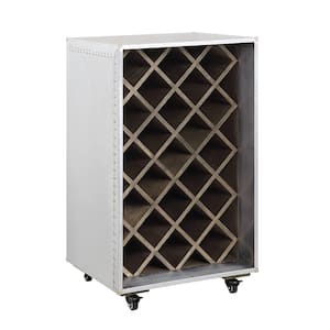 Raini Aluminum Metal 18.9 in. Wine Cabinet