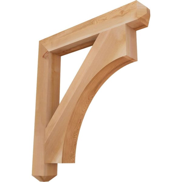 Ekena Millwork 3.5 in. x 34 in. x 30 in. Western Red Cedar Westlake Craftsman Smooth Bracket