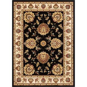 Timeless Abbasi Black Traditional 10 ft. 11 in. x 15 ft. Area Rug