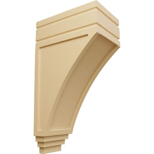 Ekena Millwork 7-3/4 in. x 5 in. x 14 in. Unfinished Wood Alder Large San Juan Wood Corbel