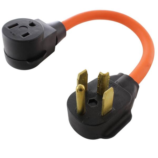 Ac Works 1 5 Ft 30 Amp 4 Prong 14 30p Dryer Plug To 50 Amp 250 Volt Welder Adapter Nema 14 30p To 6 50r S 018 The Home Depot