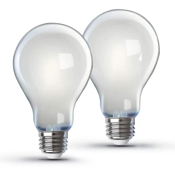 Feit Electric 100-Watt Equivalent A21 Dimmable Filament CEC 90 CRI White Glass E26 Medium LED Light Bulb, Soft White 2700K (2-Pack)