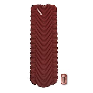 1-Person Insulated Tatic V Inflatable Sleeping Pad for Camping, Red