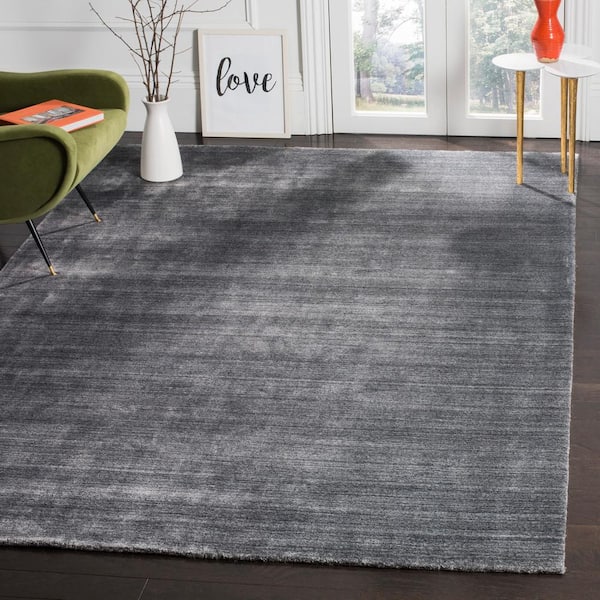 Mirage 6 ft. x 9 ft. Graphite Striped Marle Area Rug